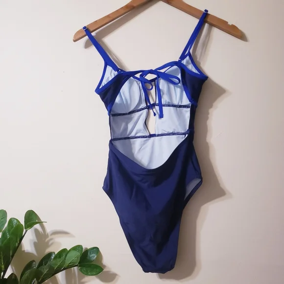 Cupshe NWT Bralette Swimsuit 'DAA12E5D025UT' in Navy - XS - Picture 9 of 9